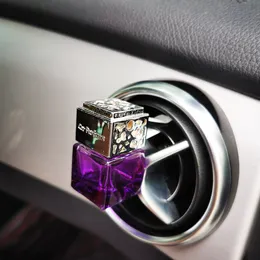 Fruit auto luchtverfrisser auto parfum clip geur lege glazen fles auto airconditioner vent uitlaat essentiële oliën diffusor ornamenten