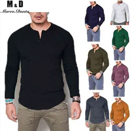 Marka T Shirt Mężczyźni Jesień Winter Mężczyźni Z Długim Rękawem T-Shirt Koszula Nowa Koszulki Tshirt T Koszulki O-Neck Casual Men Odzież G1222