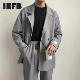 IDEEFB / MENA Nosić eleganckie dorywczo kostium kurtka 2020 jesień modny koreański moda patch mankiet casazl oversize streetwear Blazer lj201103