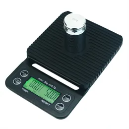 3000g / 0.1g Digital Drip Coffee con Timer Multi Balance Kitchen Food Weight Precision Bilancia per uso domestico 201117