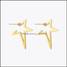 Stud Earrings Jewelry Enfashion Star Punk Earring Rose Gold Color Earings Stainless Steel For Women Wholesale 220121 Drop Delivery 2021 Nibf
