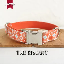 /lot MUTTCO wholesale handmade particular sweet collar THE BISCUIT fashionable dog collars and leashes 5 sizes LJ201109