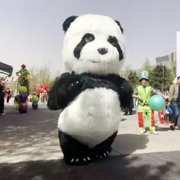 2M wysoka nadmuchiwana maskotka Panda na ceremonię otwarcia parku rozrywki stroje karnawałowe na imprezy niestandardowe maskotki