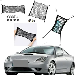 For Toyota Celica Car Vehicle Black Rear Trunk Cargo Baggage Organizer Storage Nylon Plain Vertical Seat Net