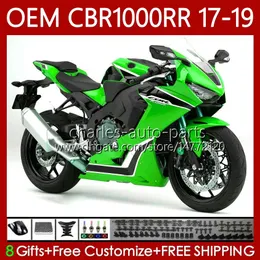 FAININGS KIT FÖR HONDA CBR1000 CBR 1000 RR CC 2017-2019 Bodywork 75NO.125 CBR Ljusgrön 1000RR 1000CC 2017 2018 2019 CBR1000CC CBR1000RR 17 18 19 Injektion OEM kropp