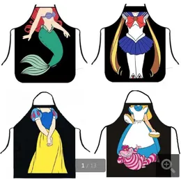 Sexy Creative Kitchen Apron Funny Mermaid Women Aprons Dinner Party Cooking Apron Adult Baking Accessories GC803