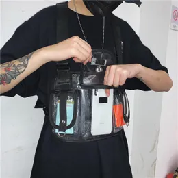Street Style Waist Bag för män Kvinnor Multi-Function Vest Funktion Taktisk Bröst Rig Reflective Packs Fashion