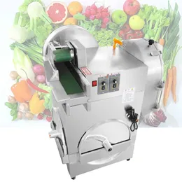 Parçalama Dilimleme Küp şeklinde kesme Salatalık Yeşil Soğan Sebze Kesici Makinesi 1800W Çift Kafa Sebze Kesme Makinası