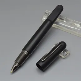 Partihandel Promotion Matte Black Roller Ball Pen Business Office Stationery Magnetic Closing Cap Ball Pens Gift No Box