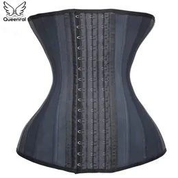 Latex Taille Trainer 25 Stahl Boned Bauch Slim Gürtel Body Shaper Modellierung Gurt Taille Cincher Binders Shaper Latex Korsett fajas 201222