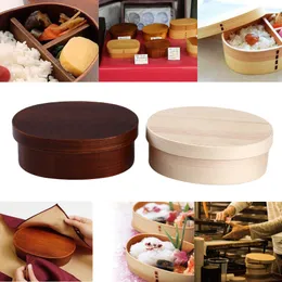 Japanese Style Bento Boxes 3Grids Wood Lunch Box Portable Picnic Kids Students Food Container Kitchen Accessories T200710