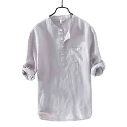 Helisopus Jesień Mężczyźni Koszule Z Długim Rękawem Koszule Harajuku Topy Marka Mężczyzna Vintage Solid Color Slim Fit Camisa Masculina G0105