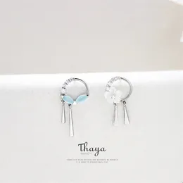 Thaya Vintage Asymmetri Blommor och löv Tassels Örhängen 925 Silver Stud för Tjej Special Fine Smycken 220125