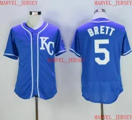 Billiga anpassade George Brett basebolltröjor Sömda Anpassa alla namnnummer Men's Jersey Women Youth XS-5XL