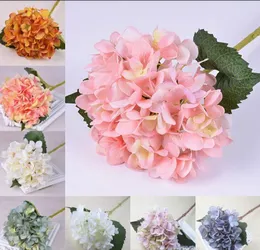 2020 Artificial Hydrangea Flower Head Fake Silk Single Real Touch Hydrangeas 8 Colors for Wedding Centerpieces Home Party Decorative Flowers