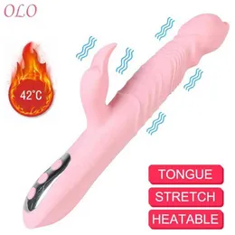 NXY Vibrators Consolador Teleskpico Para Mujer Tahmini Doble de Vajina Y Cltoris Varita Vibradora Juguetes Sexuales Productos Adultos 220110