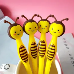 50st Cartoon Little Bee Gel Pen Creative Cute Stationery Student Black Pen Barngåvor Y200709