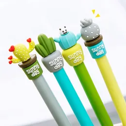 Jonvon Satone 40 Pcs Cactus Gel Pens Cute Pen 0.5mm Preto Tinta Papelaria Green Plant Office School Material Atacado Estacionário 201202
