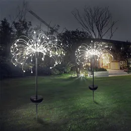 90/150 LED solar light outdoor waterproof eight function flash string lights lawn fireworks lamp garden Christmas holiday decor 201211