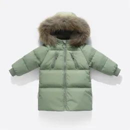 OLEKID 2020 Kids Winter Down Jacket Fur Collar Long Boys Winter Jacket 1-6 Years Baby Girl Coat Infant Snowsuit Children Parka LJ201017
