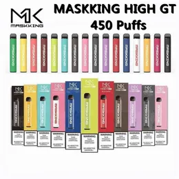 Top Selling Sigarettes Maskking High GT Dispositivo per penna vape monouso 500Puffs Pod Carrelli 12 colori E Cig New Package Factory Prezzo all'ingrosso MK Pro max