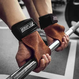 Weight Lifting Lifting Straps Power Grip With Wrist Strap for Weightlifting Deadlifts Gym Training Gloves Heavy Duty Straps Q0107