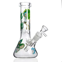 Becherglasbong Wasserpfeife Downstem Perc Heady Glass Dab Rigs Rauchpfeife Niedlich gerade mit 14-mm-Gelenk
