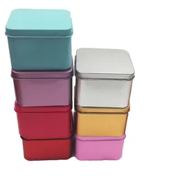 quare Tea Candy Storage Box Bomboniera Scatola di latta Articoli vari Auricolare Cavo Organizzatore Contenitore Ricezione Scatola regalo