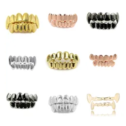 2021 New European and American Hiphop Grillz hip hop braces Halloween dance party gold braces wolf teeth dress up trendy accessories