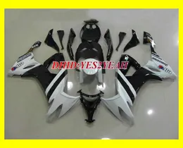Custom White Black Fouring Kit na 2008 r. Kawasaki Ninja ZX10R ZX-10R ZX 10R 08 09 Motocyklowe Ustaw + 7Gifts KQ11