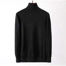 2021 FW Winter New Turtleneck Men's Sweater Fashion High Quality Long Sleeve Knitted Men Slim Warm Sweaters Pullover