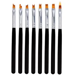 Wooden Nail Art Brushes Nail Art Tip Builder Brush Nail Painting Brush Pen Set Flower Drawing Pens