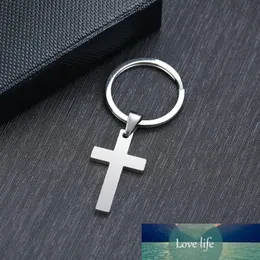 Kors Keychain Rostfritt Stål Bibel Vers Christan Gift Charm Religiösa Smycken