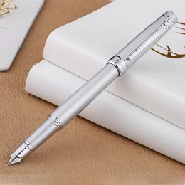 Högkvalitativ lyxig klassisk Pimio 917 Roman Love Silver Fountain Pen Business Stationery School Supplies