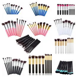 10PC Makijaż Pędzle Zestaw Eye Shadow Foundation Powder Eyeliner Eyeliner Lip Make Up Brush Cosmetic Beauty Makeup Brush Zestaw narzędzi