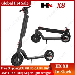 Katlanır HX X8 Elektrikli Kaykay Scooter Bisiklet Katlanabilir Kick Scooter 36 V 10Ah Escooter
