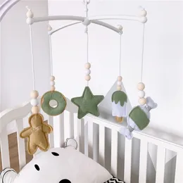 Baby Mobile Crib Rattles Toys 0-12 Months for Baby Newborn Crib Oyuncak Toddler Carousel for Cots Kids Handmade Toy with Holder 201224