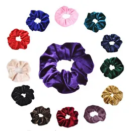 Flannelette Elastic Hair Band For Women Headband Soft Velvet Scrunchies Elastic Hairbands Stretchy Multicolor Rubber Bands