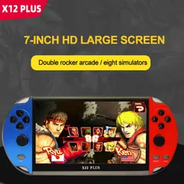 7 Inç Ekran X12 Artı 16 GB Video Oyunu 10000 Oyunlar Konsol Oyuncu Taşınabilir El Konsolları PSP Retro Çift Rocker Joystick Ekran