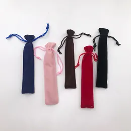 自己接着性の防水アイライナーペンのための卸売FDShine空の布袋は女性のための柔らかい包装を引くことができる