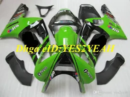 Wtrysk Morski Zestaw Formy Do Kawasaki Ninja ZX6R 636 03 04 ZX 6R 2003 2004 ABS Plastikowe Zielone Czarne Wróżki Zestaw + Gifts KG13