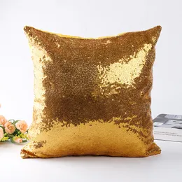 Sequin Glitter Pillow Case Bed Bil Magic Mermaid Kuddar Väskor Hem Skriv ut Kasta Sofa Kudde YHM289-1-ZWL