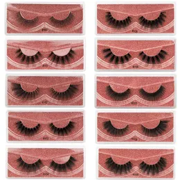 Nova Chegada 3D Mink Eyelashes Espesso Cabelo Real Mink Falso Cílios Eye Lash Maquiagem Extensão Falsa Eyelashes Set 10 estilos 1Box = 1Pairs