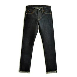 Saucezhan 310xx-18oz jeans för män selvedge denim jeans slim passform höst och vinter jeans byxor dragkedja fluga tungvikt 201223