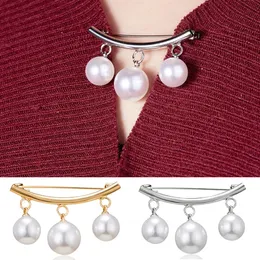 Large Pearl Pins Straps Anti Slip Pin Korean Simple Pearl Brooch Women's Accessories Cardigan Anti Wearing Pins Jewelry