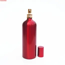 150ml vermelho frasco de pulverizador de alumínio recarregável bomba de loção atomizador toner molhando potenciômetro 200ml vazio recipientes cosméticos garrafa de garrafa quatity
