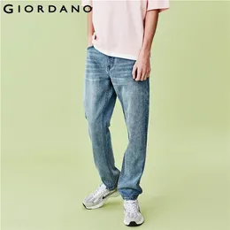 Giordano Jeans Uomo Jeans dritti a vita media Jeans in cotone multitasche larghi Jeans dritti Calca Masculina 01110069 201111