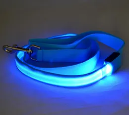 120 cm Kolorowe Nylon Pies Pet LED Flashing Leash Night Light Up Bezpieczeństwo Lina ołowiu na średnie Duże psy SN2158