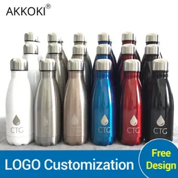 Personalisierte Anpassung doppelwandige isolierte Vakuumflasche Edelstahlflasche für Wasserflaschen Thermos Gym Sports Shaker 201105
