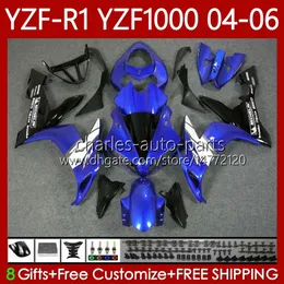 Kropp för Yamaha YZF1000 YZF R 1000 CC YZF-1000 1000CC 63HC.AA YZF R1 04-06 YZF-R1 YZFR1 04 05 06 2004 2005 2006 Fairing Kit Ljusorange